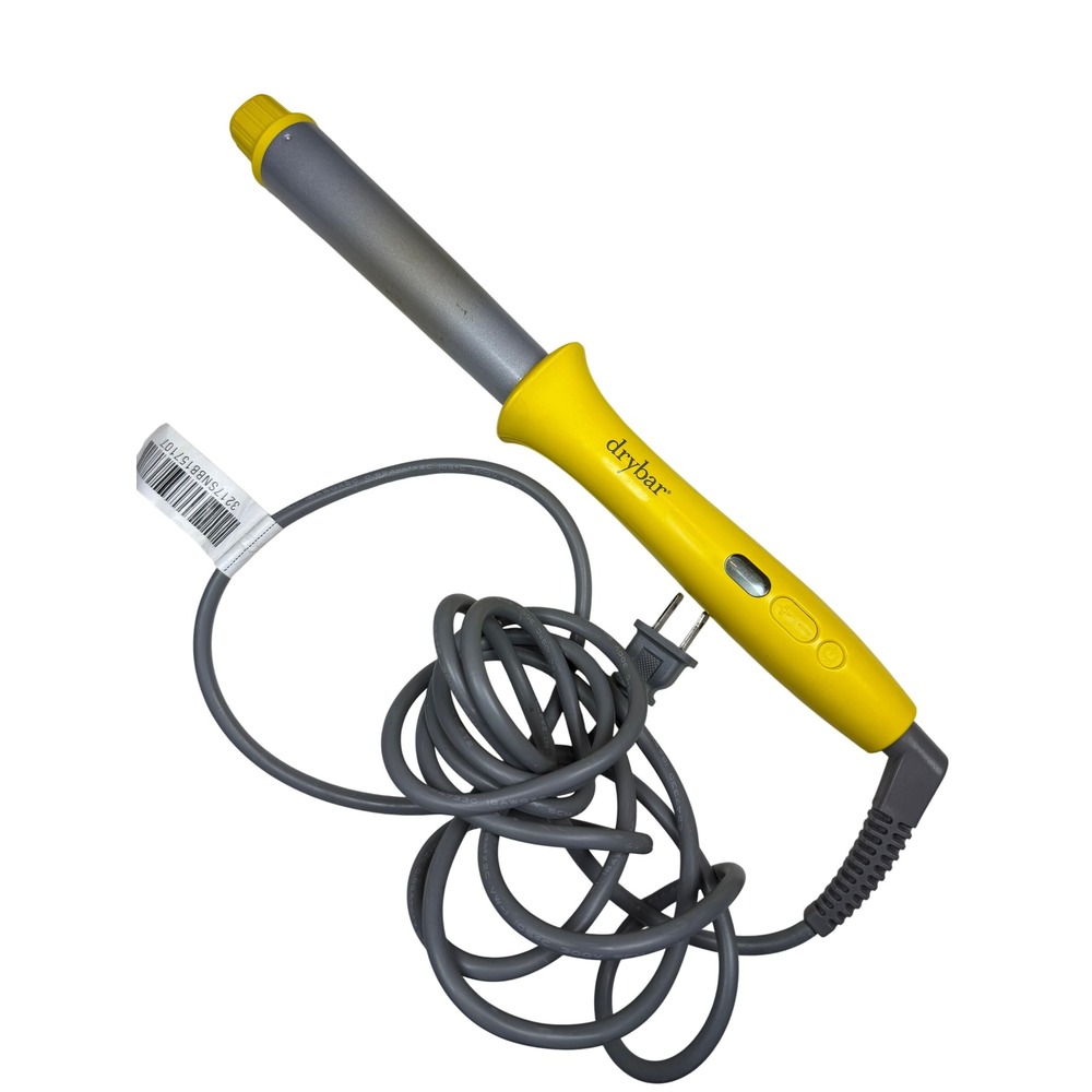 Drybar The Wrap Party Styling Wand Yellow Grey 1" Tapered Barrel Hair Curler